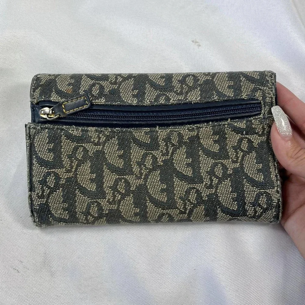 1990s Navy Blue Christian Dior Monogram Saddle with Golden “D” / Monogram Clutch